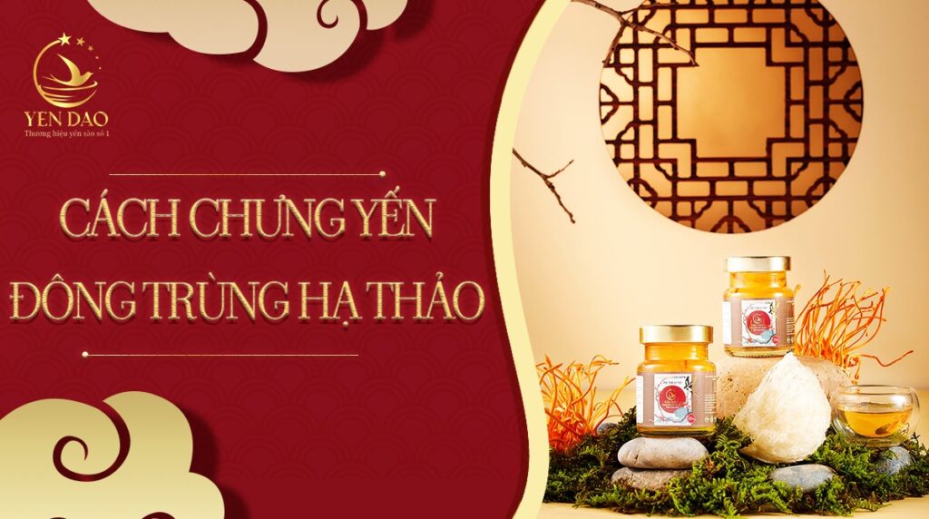 cách chưng yến với đông trùng hạ thảo