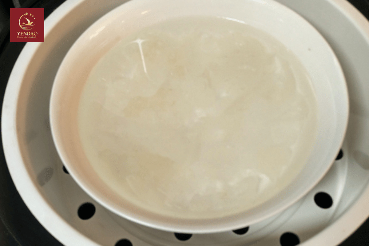 chưng yến bằng nồi cơm điện
